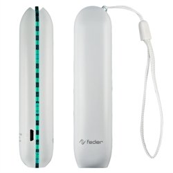 Feder Moon PowerBank da 5000 mAh, 1 USB da 2A, Bianco/Verde