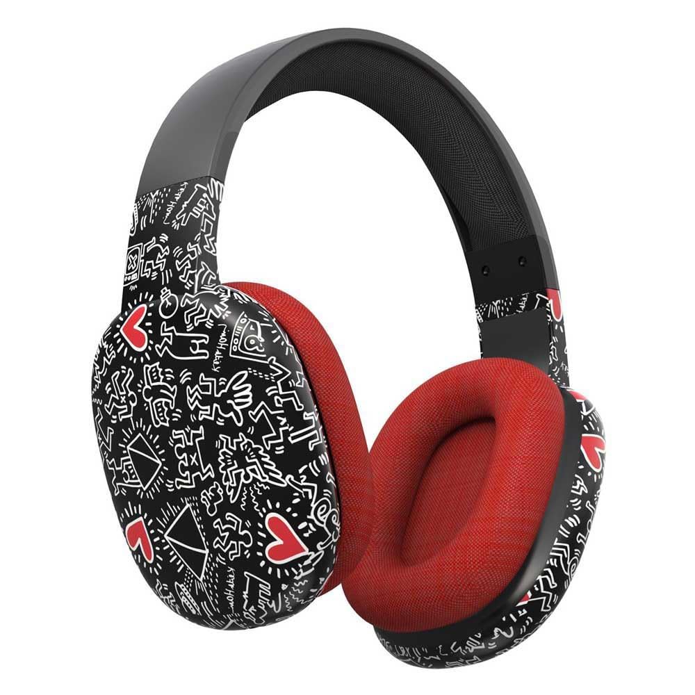 Celly x Keith Haring Cuffie Wireless, Auricolari Ergonomici con Iconico Pattern, Connessione senza Fili, Microfono Incorporato, Controlli Remoti e Autonomia di 6 Ore