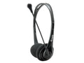 Equip - Headset Life Conexion Jack 3.5mm - Microfono flexible - Control de volumen - Incluye adaptador 1 a 2 Jacks 3.5mm - Negro