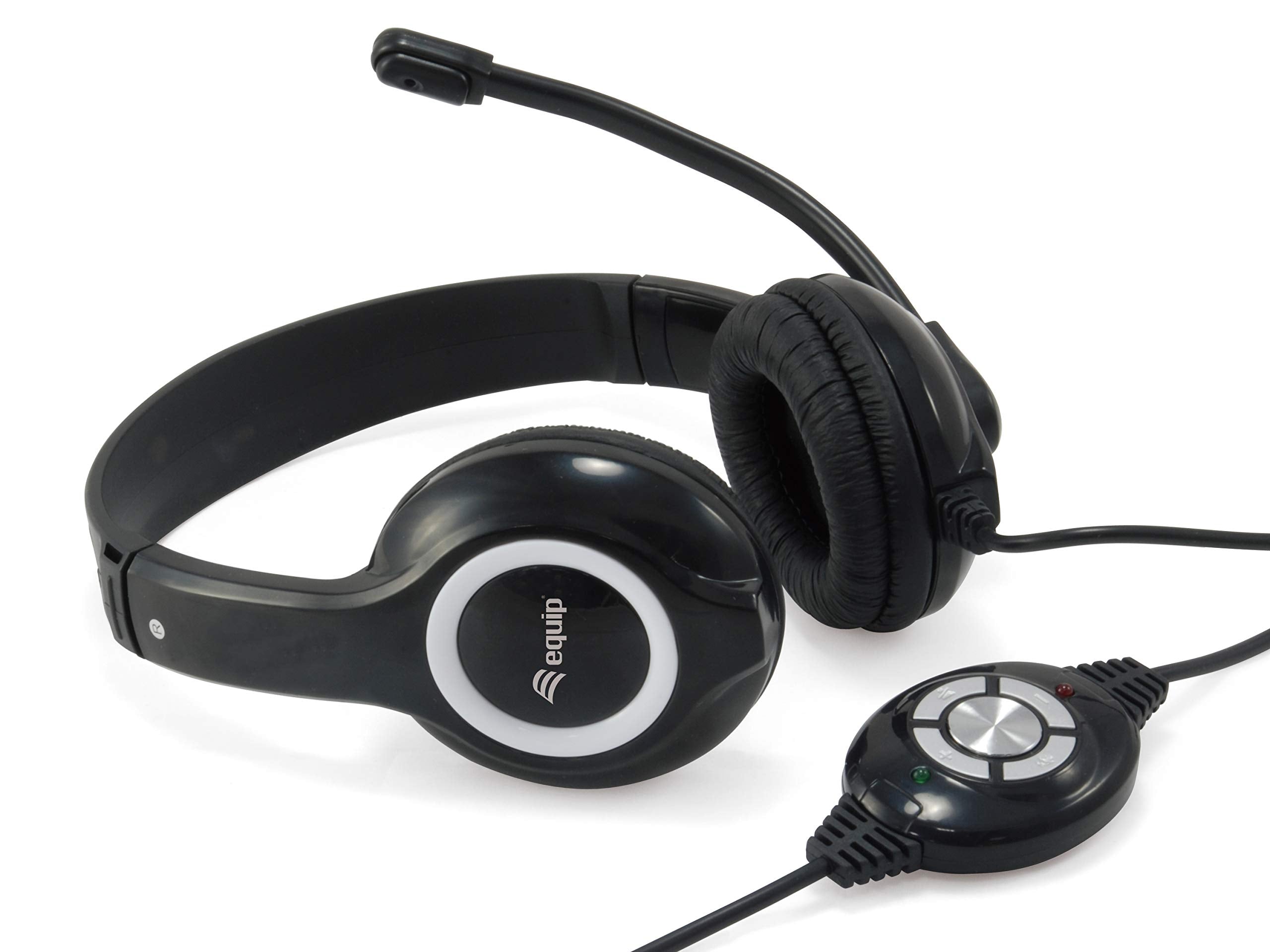 Equip 245301 - Cuffie USB, colore: Nero