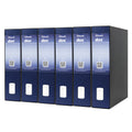 Esselte DOX 2 - 6 Registratori con custodia A4 e meccanismo a leva, Raccoglitori con leva formato Protocollo (23x33cm) con Dorso da 8 cm, Blu, 85 x 352 x 288 mm, Conf.da 6 pezzi, D26204