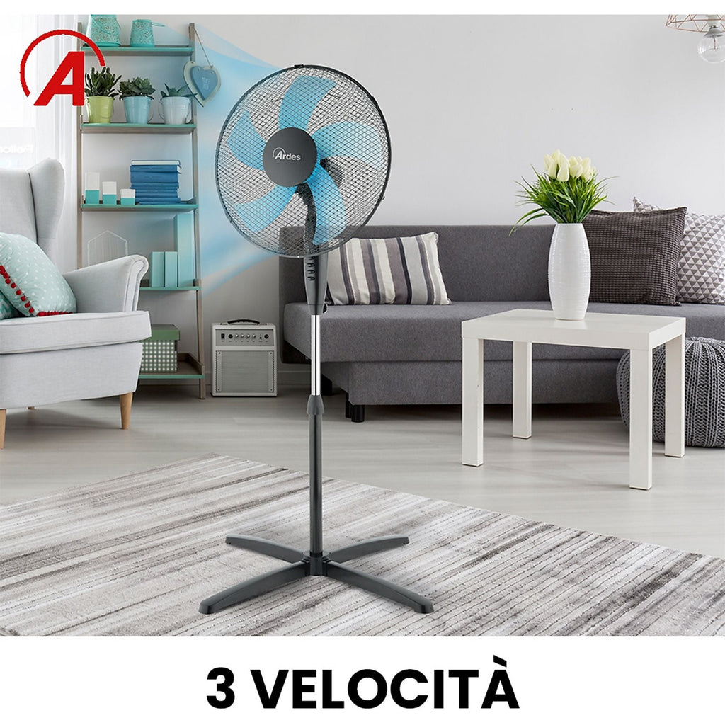 VENTILATORE A PIANTANA 40 CM ARDES 3 VELOCITA