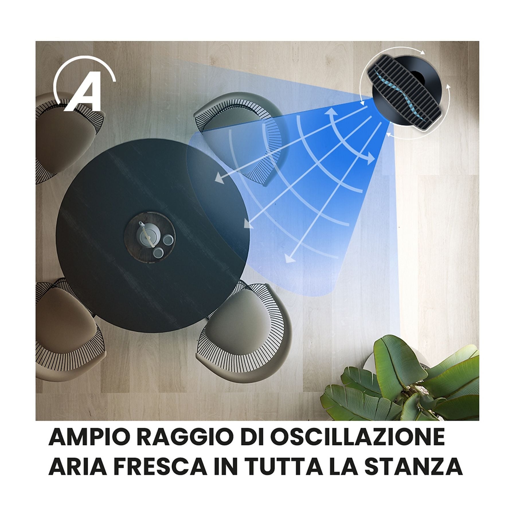 VENTILATORE A PIANTANA 40 CM ARDES 3 VELOCITA