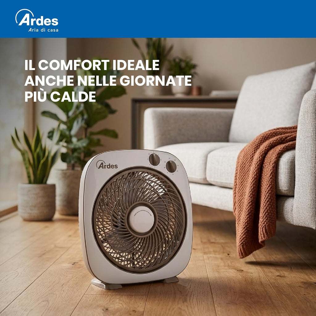 Ventilatore da tavolo Ardes Box Floor 6 pale Ø 26 cm bianco