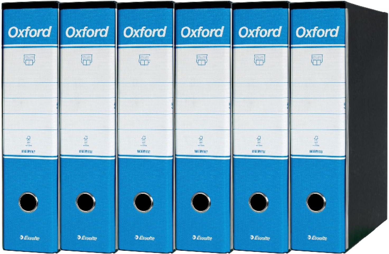 Registratore ESSELTE OXFORD AZZURRO dorso 8cm formato protocollo 390785800