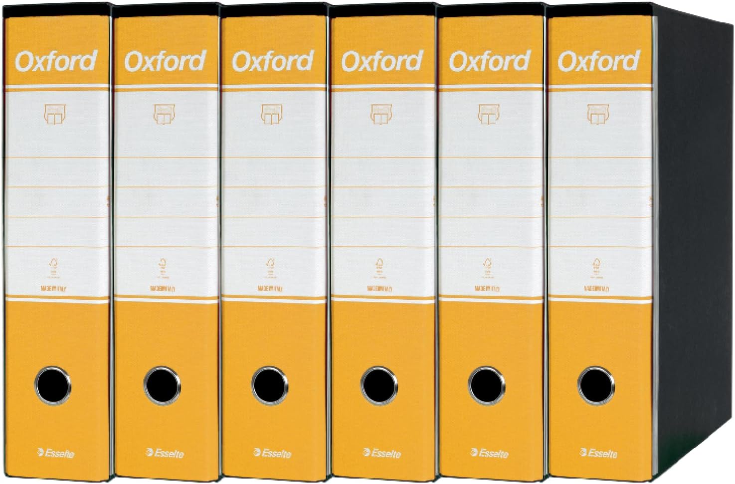 Registratore ESSELTE OXFORD GIALLO dorso 8cm formato protocollo 390785090