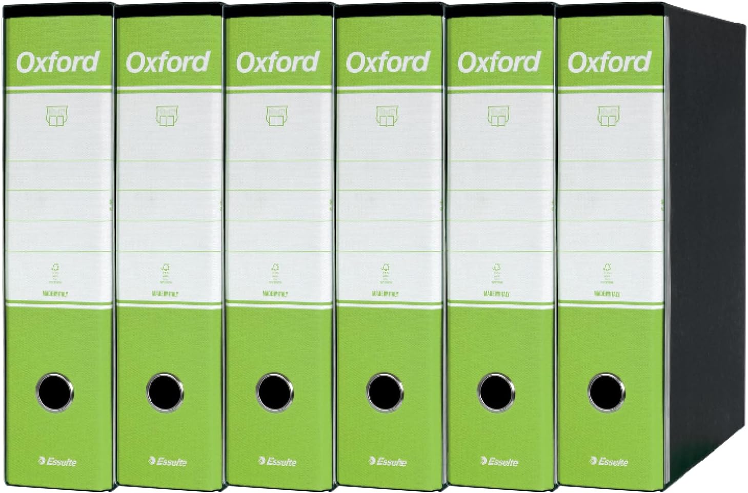 Registratore ESSELTE OXFORD VERDE LIME dorso 8cm formato protocollo 390785600