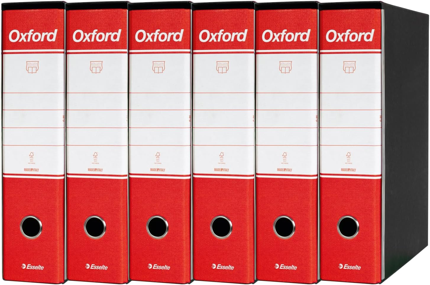 Registratore ESSELTE OXFORD ROSSO dorso 8cm formato protocollo 390785160
