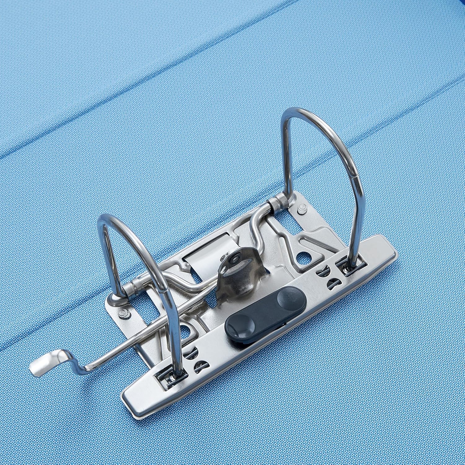 Esselte ESSENTIALS G75 Registratore con Custodia, con Meccanismo a Leva, in Formato Protocollo con Dorso da 8 cm, Blu, Conf.da 6 pezzi, 390775050