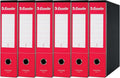 Esselte ESSENTIALS G75 Registratore con Custodia, con Meccanismo a Leva, in Formato Protocollo, 23x33cm, con Dorso da 8 cm, Rosso, Conf.da 6 pezzi, 390775160
