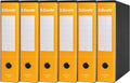 Esselte ESSENTIALS G75 Registratore con Custodia, con Meccanismo a Leva, in Formato Protocollo, 23x33cm, con Dorso da 8 cm, Giallo, Conf.da 6 pezzi, 390775090