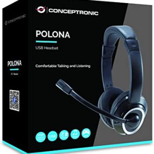 POLONA02B Cuffie stereo con microfono e  jack da 3,5 mm