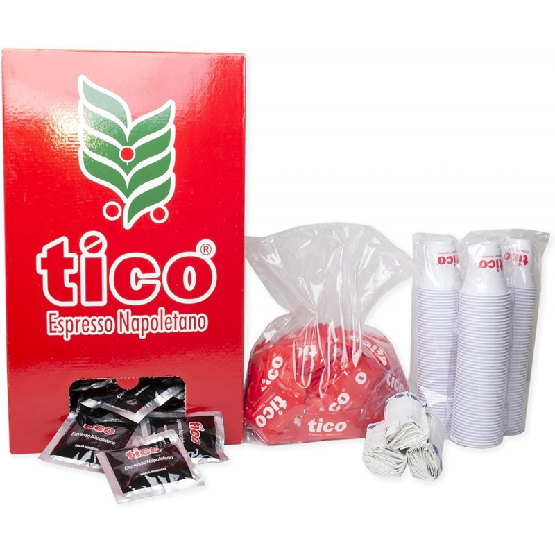 Caffè TICO con accessori, confezione da 150 cialde