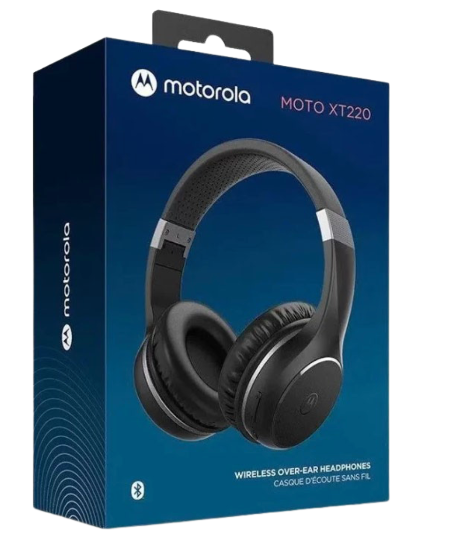 CUFFIE SENZA FILI WIRELESS MOTOROLA SOUND XT220 MICROFONO PIEGHEVOLI NERO